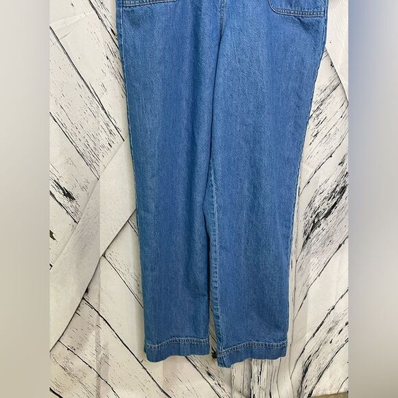 J. Crew Blue Jean Cinched Waist Denim Jumpsuit Size 6 - Picture 8 of 13